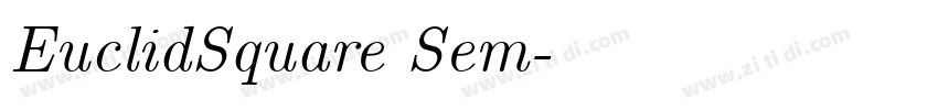 EuclidSquare Sem字体转换